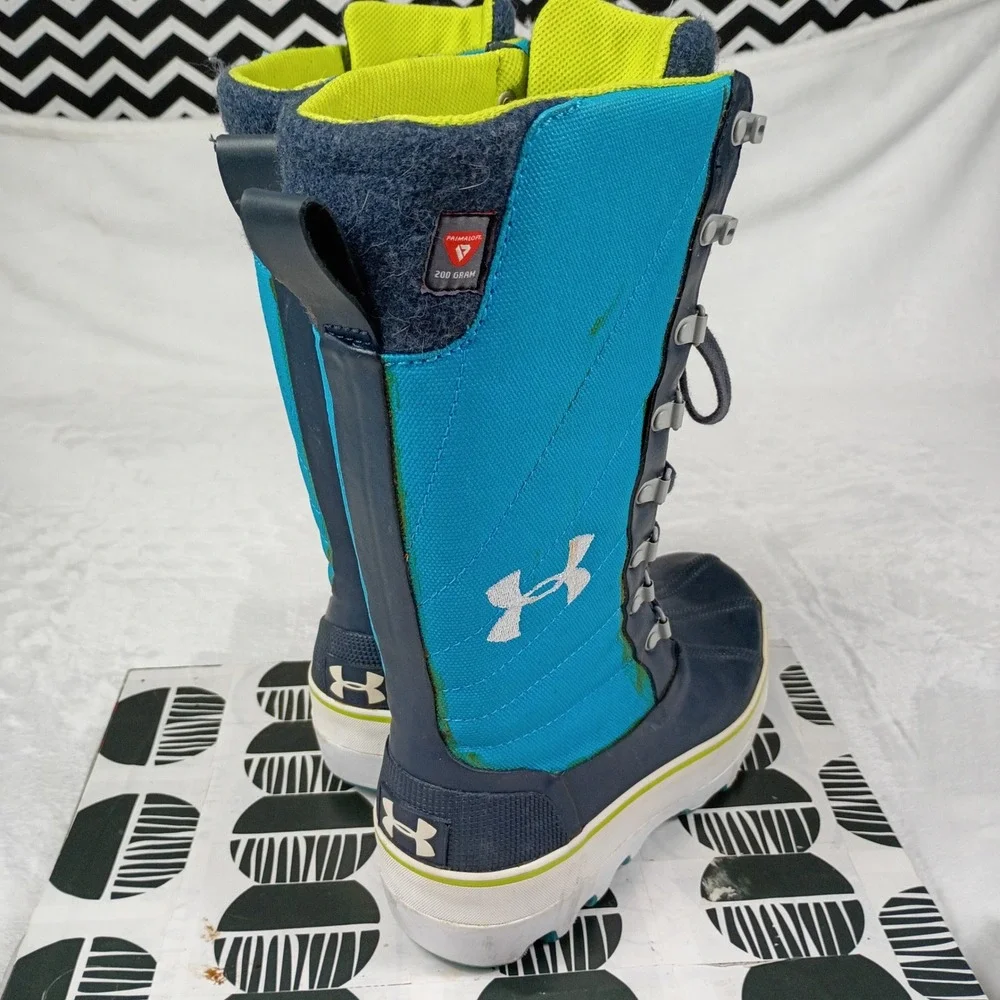 Under Armour Primaloft 200G Insulated Winter Snow Boots Blue Navy Women's 6